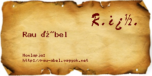 Rau Ábel névjegykártya